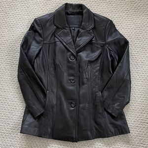 Avanti Blazer Black Leather Jacket
